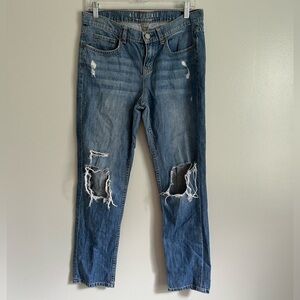 Aeropostale Boyfriend Destroyed Distressed Jeans Size 4